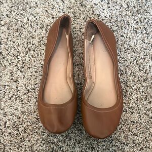 Brown Leather Ballet Flats